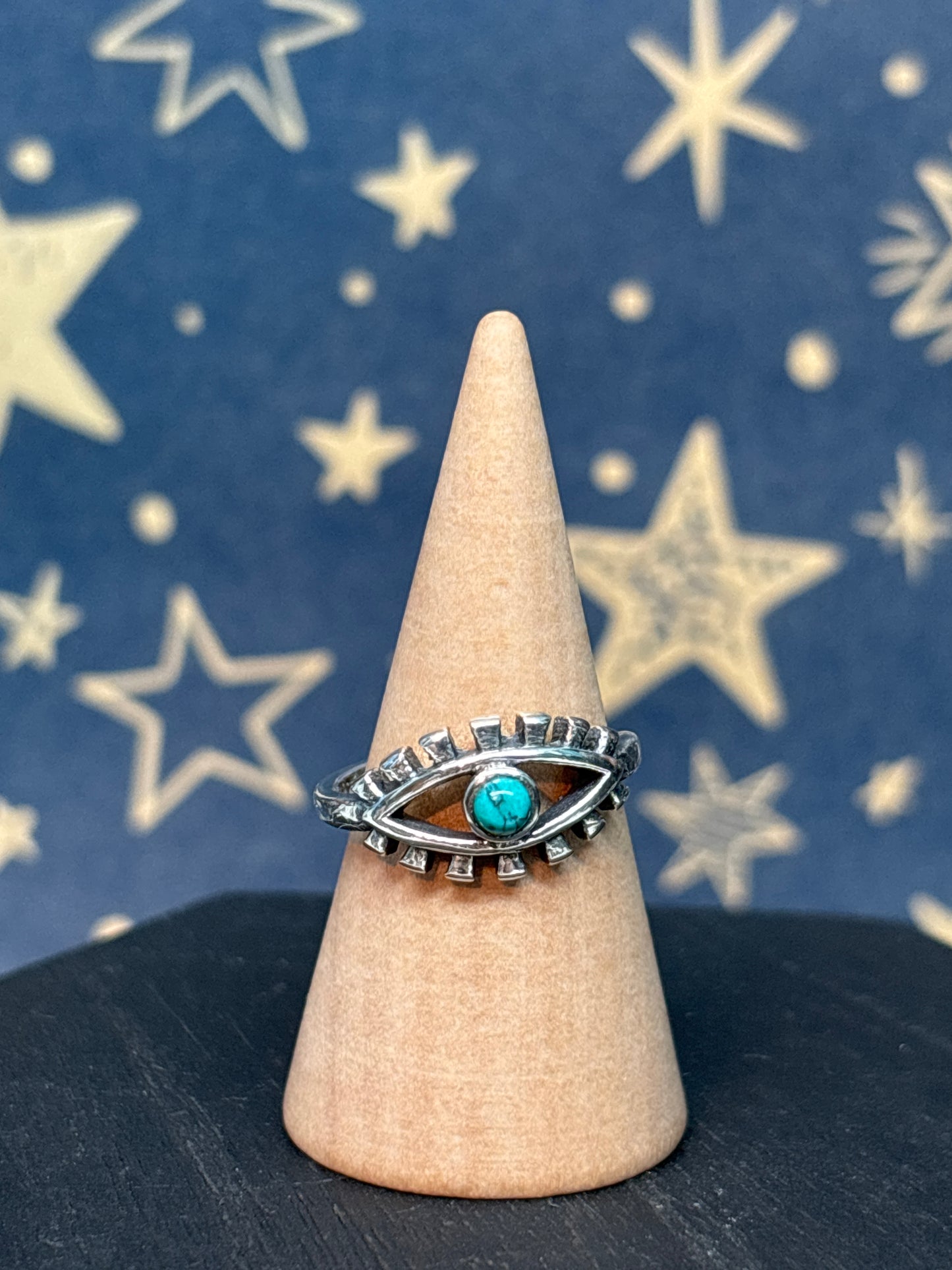 Turquoise Howlite Adjustable Ring