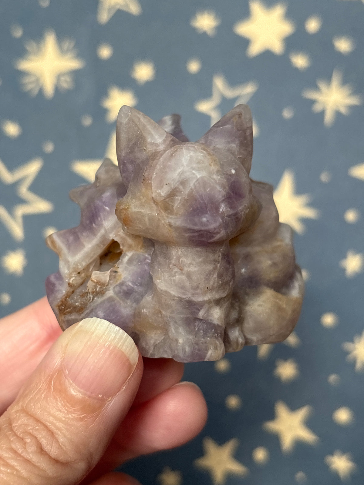 Dream Amethyst with Druzy Nine Tail Fox
