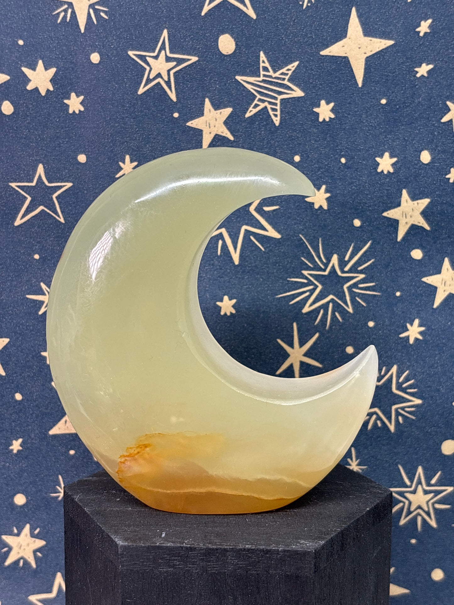 Green Onyx Standing Moon