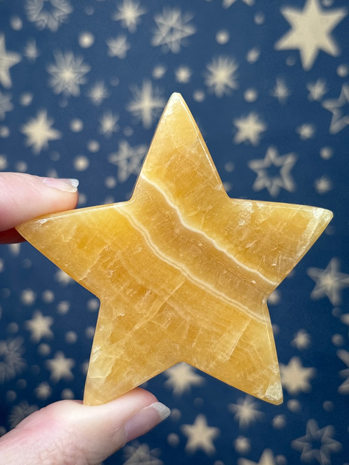 Orange Calcite Standing Star (Med)
