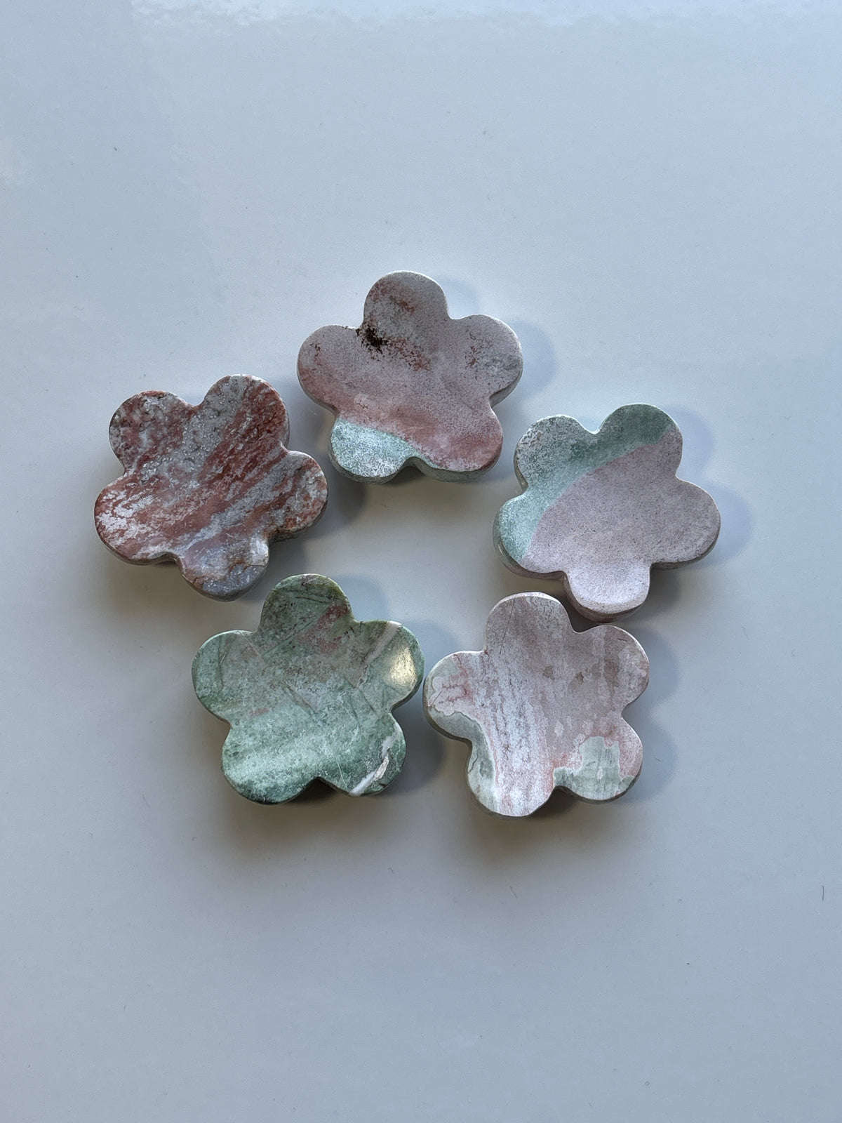 Unicorn Jasper Flower Worry Stone (Picked at random)