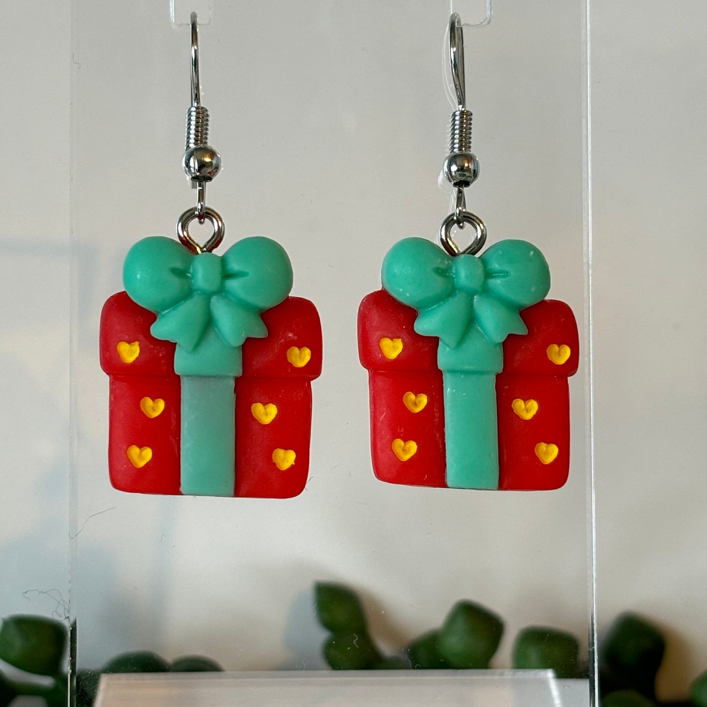 Christmas Present Dangle Earrings