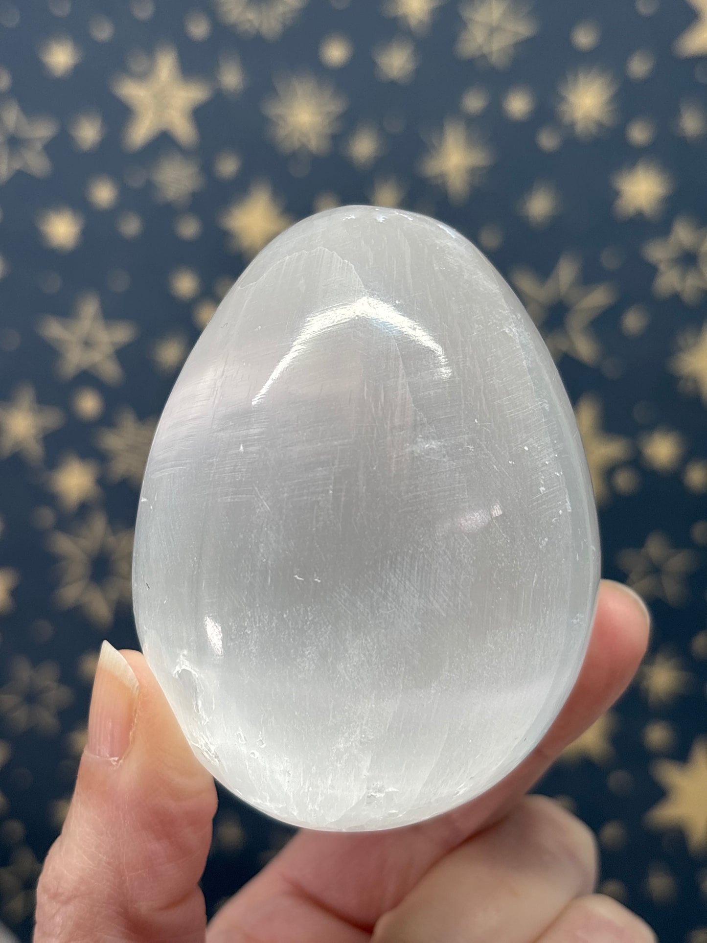Selenite (Satin Spar) Egg 7x5.5cm