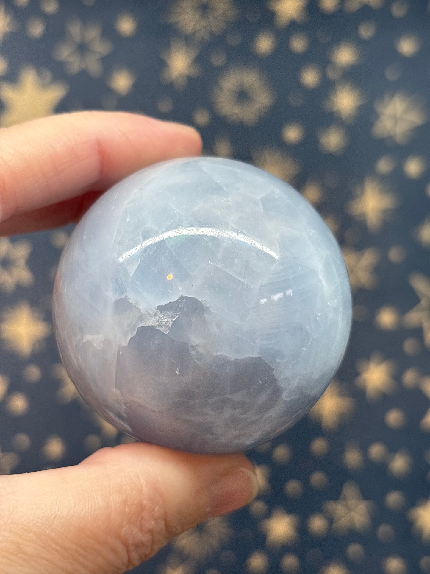 Blue Calcite Sphere c 5.5cm