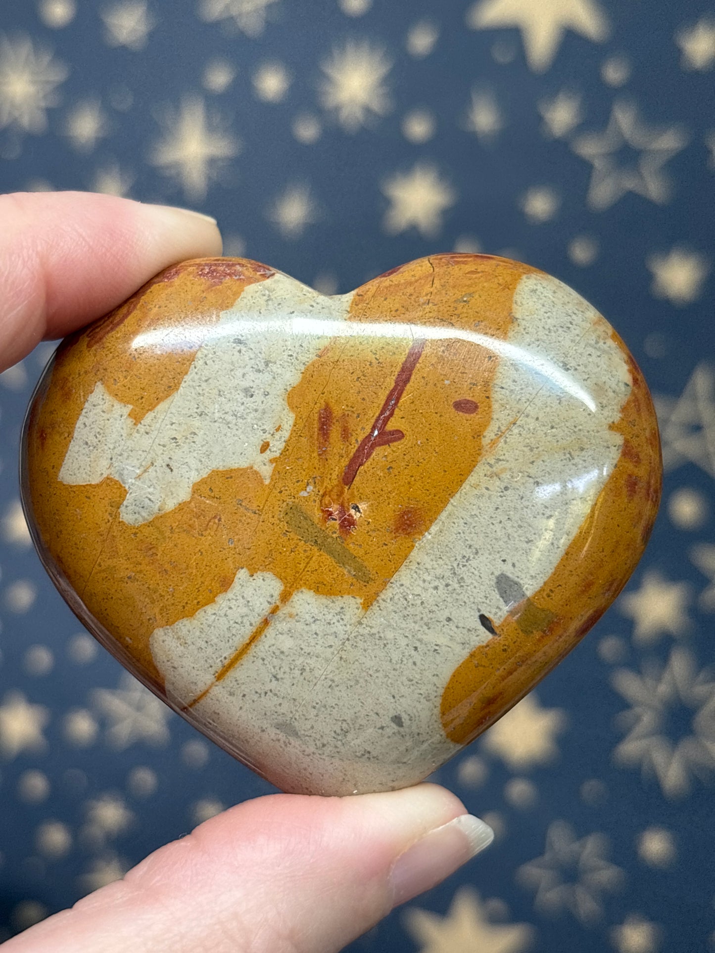 Brown Jasper Heart b