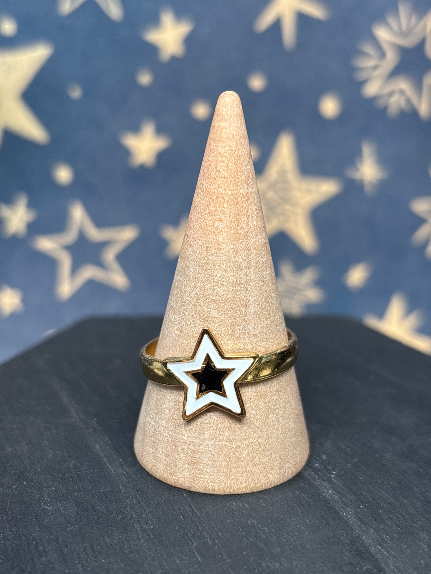 18k Gold Plated Stainless Steel Adjustable Ring