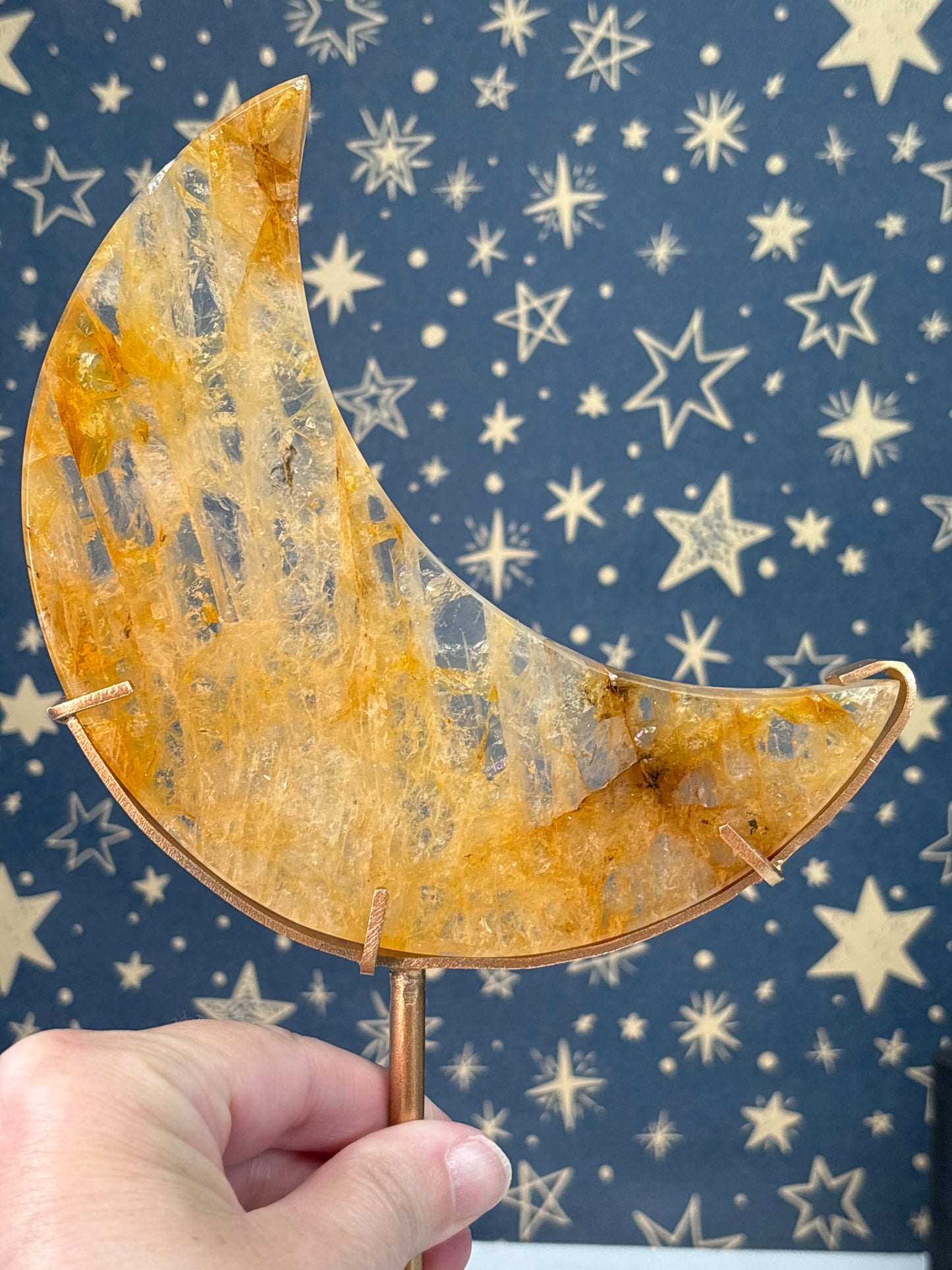 Golden Healer Moon on stand a
