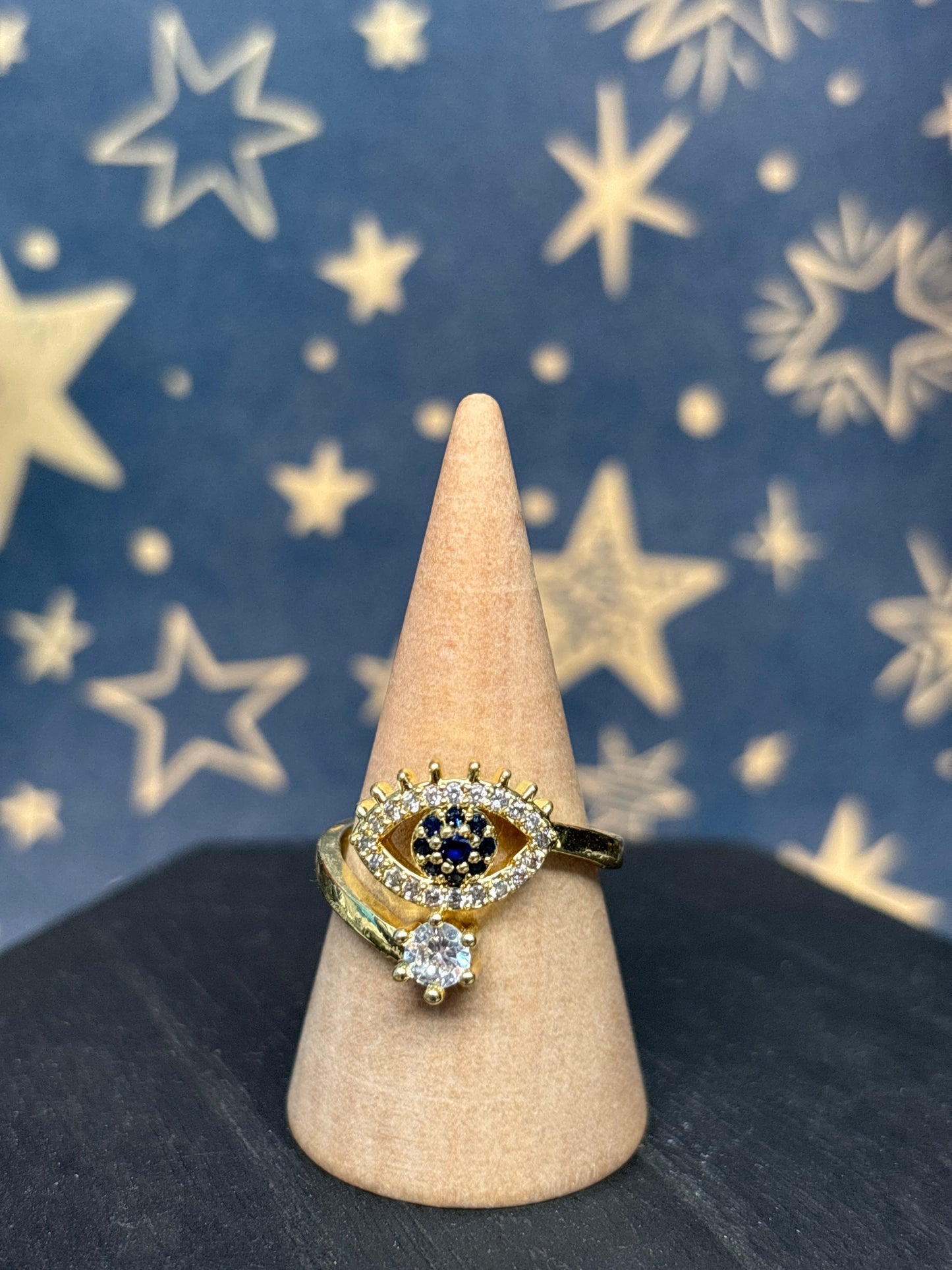 18k Gold Plated Stainless Steel Adjustable Ring