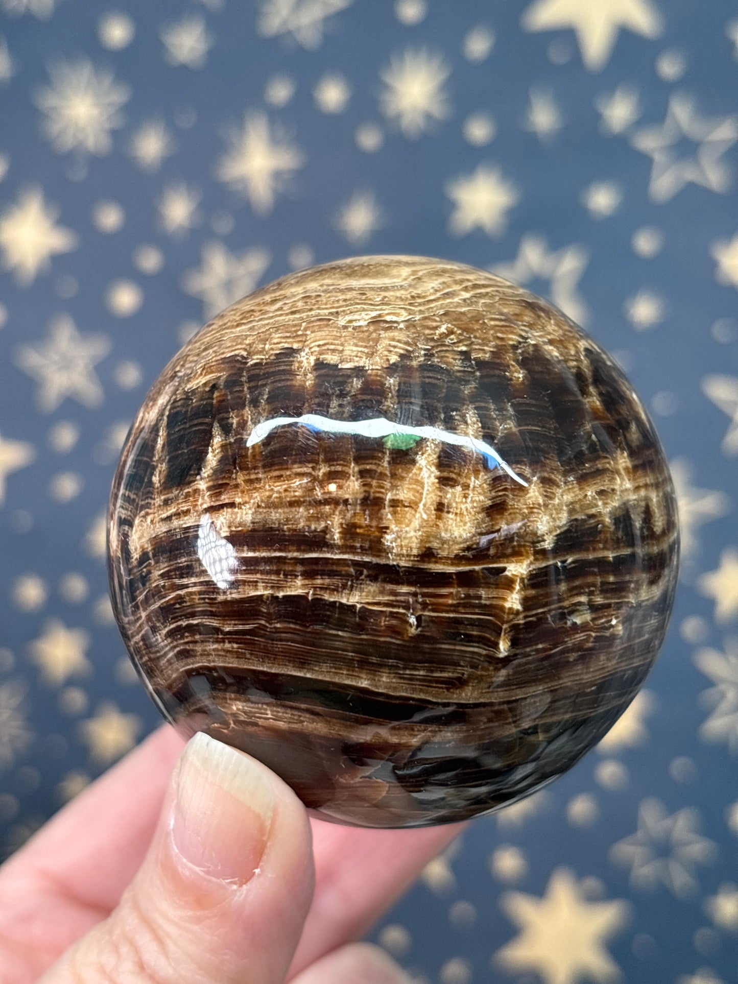 Chocolate Calcite Sphere 6.2cm