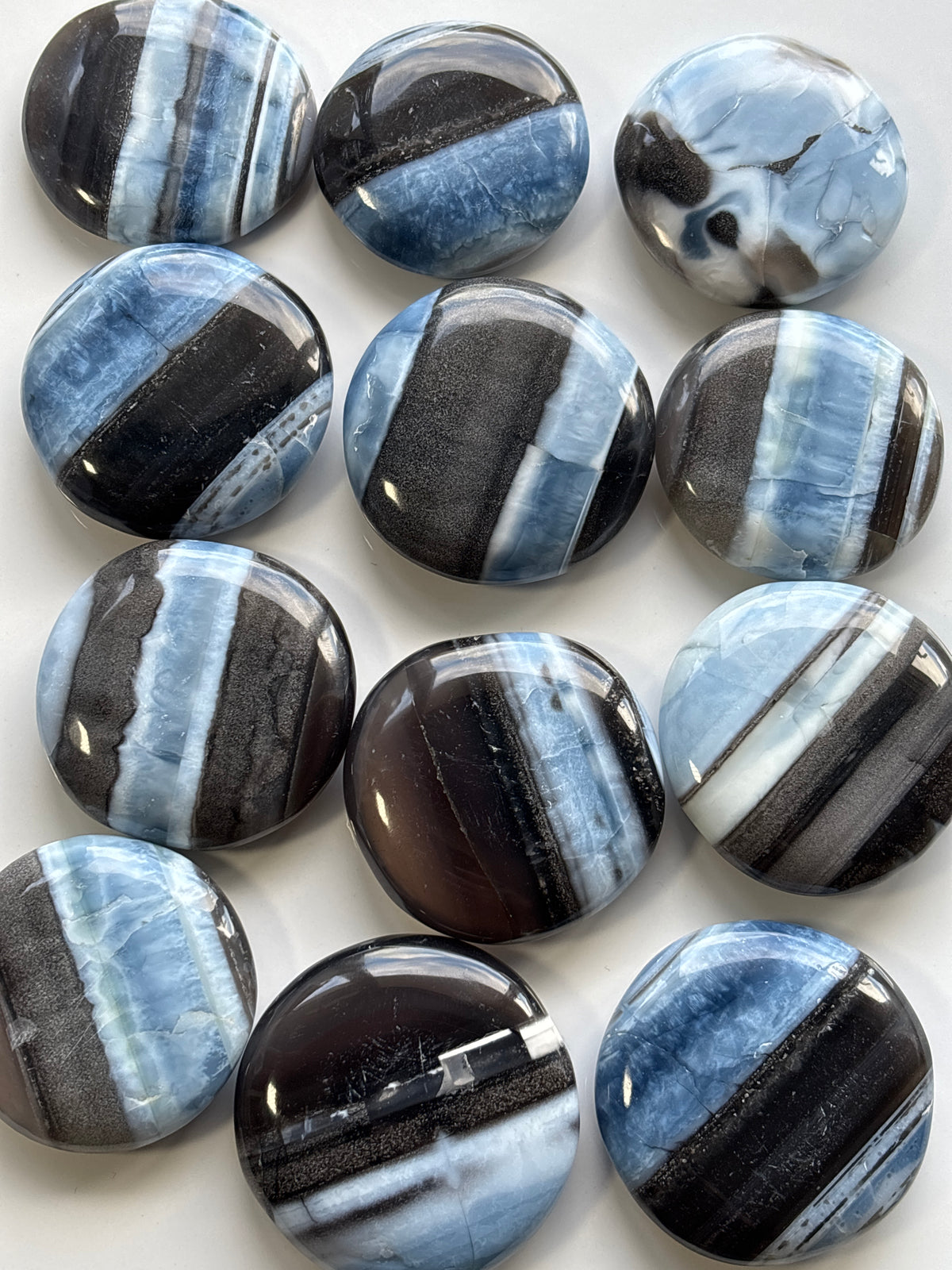 Blue Opal Flat Stone (Picked at random)