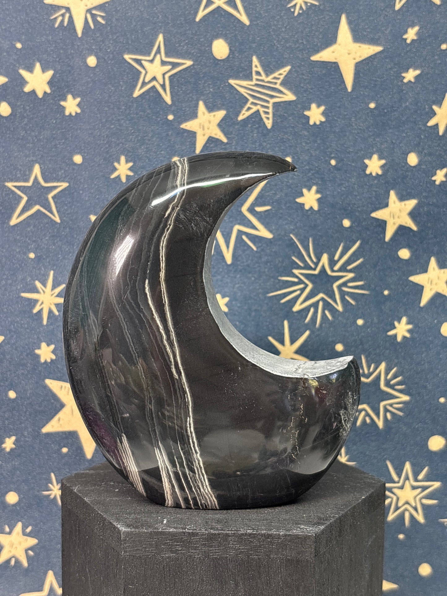 Black Jasper Standing Moon