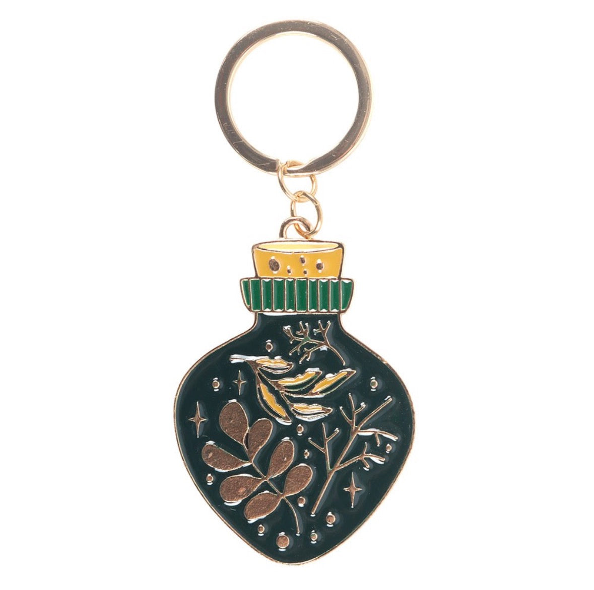 Green Witch Potion Bottle Key Chain