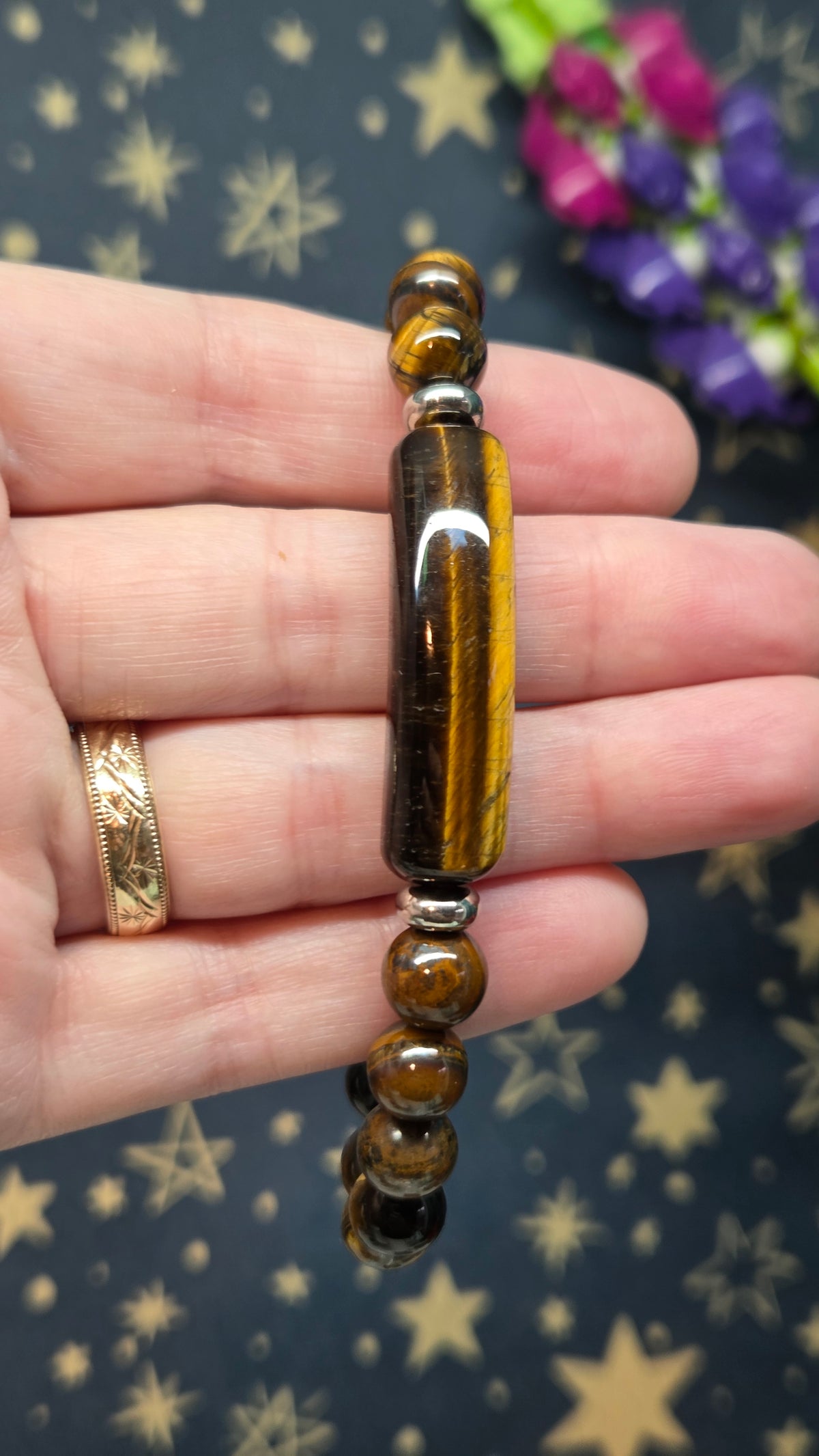 8mm Crystal Beaded Bracelet with Bar (Pick your own)