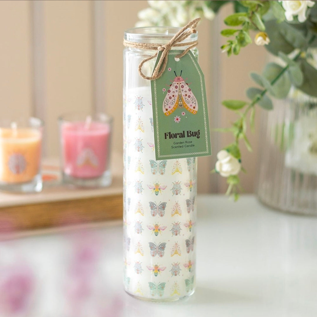 Floral Bug Garden Rose Scented Tube Candle