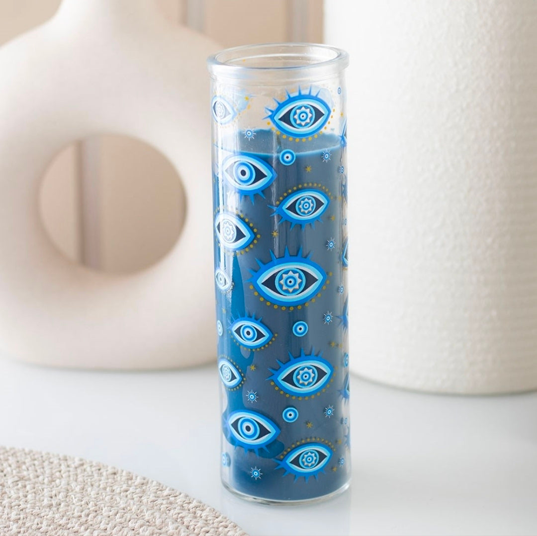 All Seeing Eye White Rose Scented Tube Candle