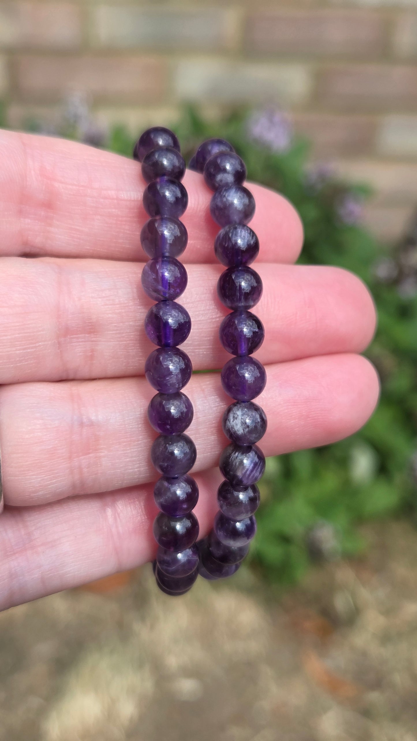 Dream Amethyst 6mm Crystal Beaded Bracelet x1