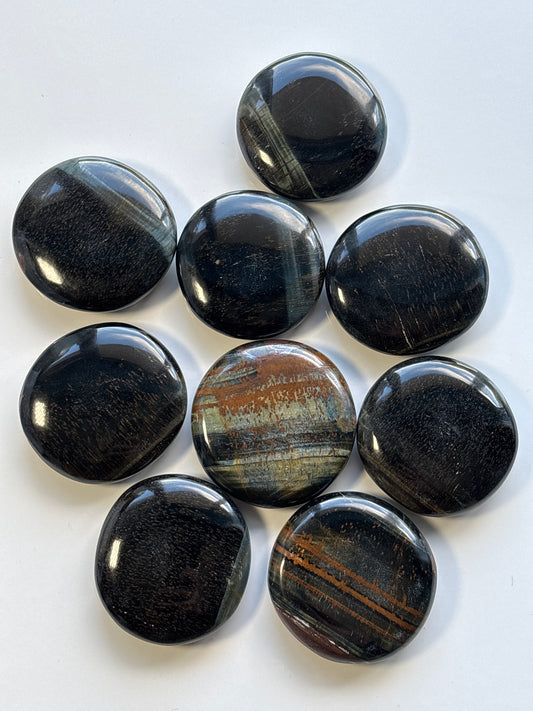 Blue Tigers Eye Flat Stone (Picked at random)