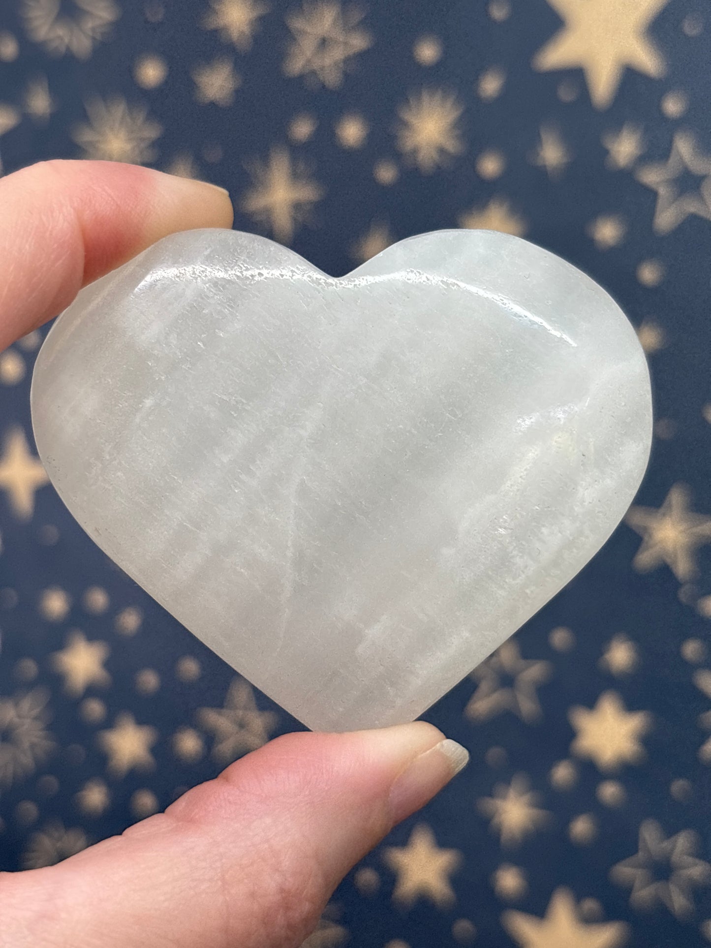 Silky Calcite Heart