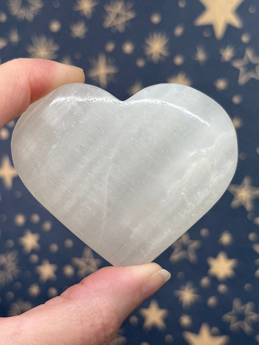 Silky Calcite Heart
