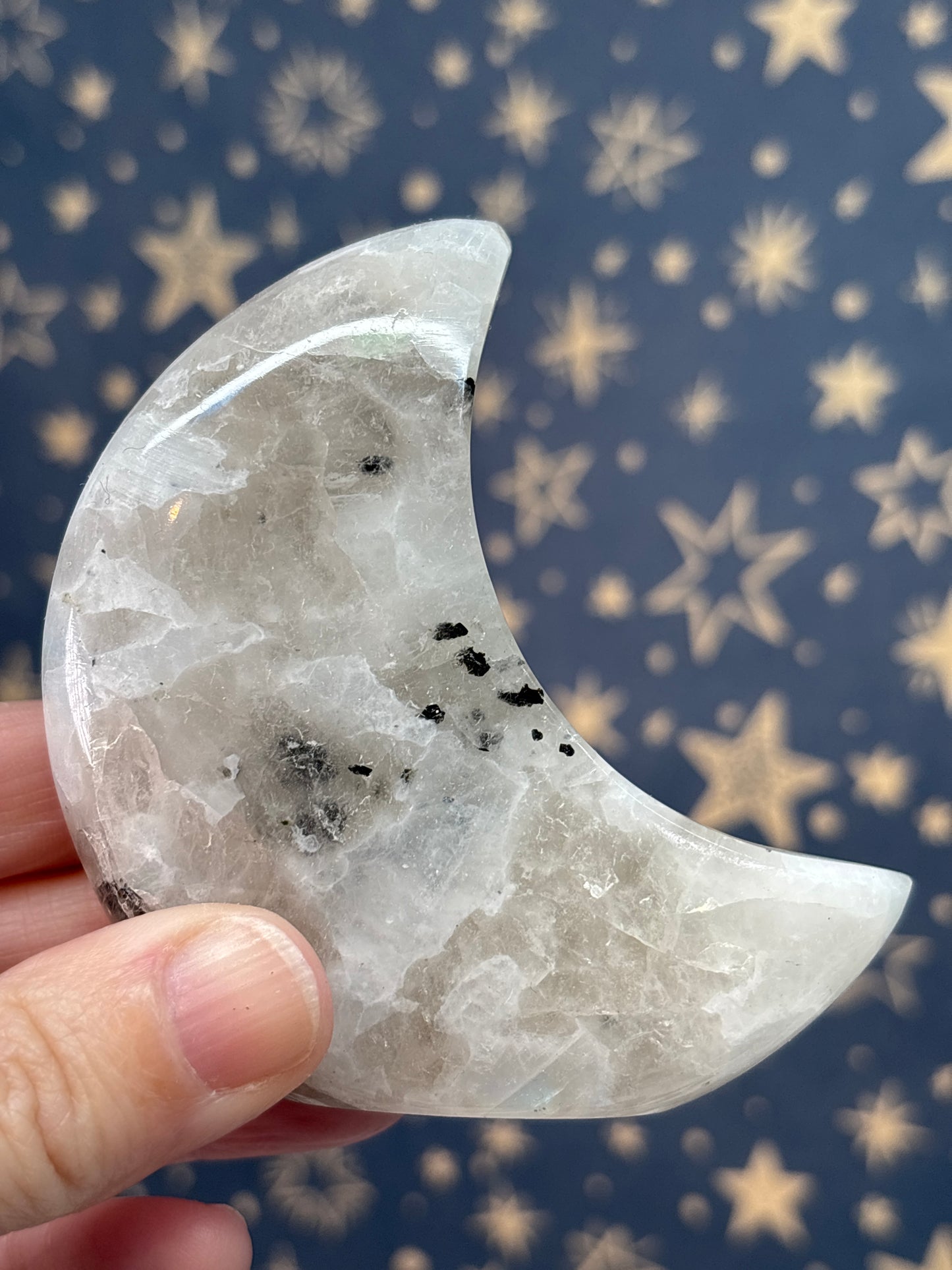 Rainbow Moonstone Standing Moons (Pick your own)