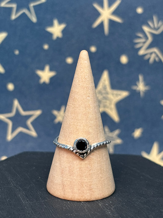 Black Onyx Adjustable Ring