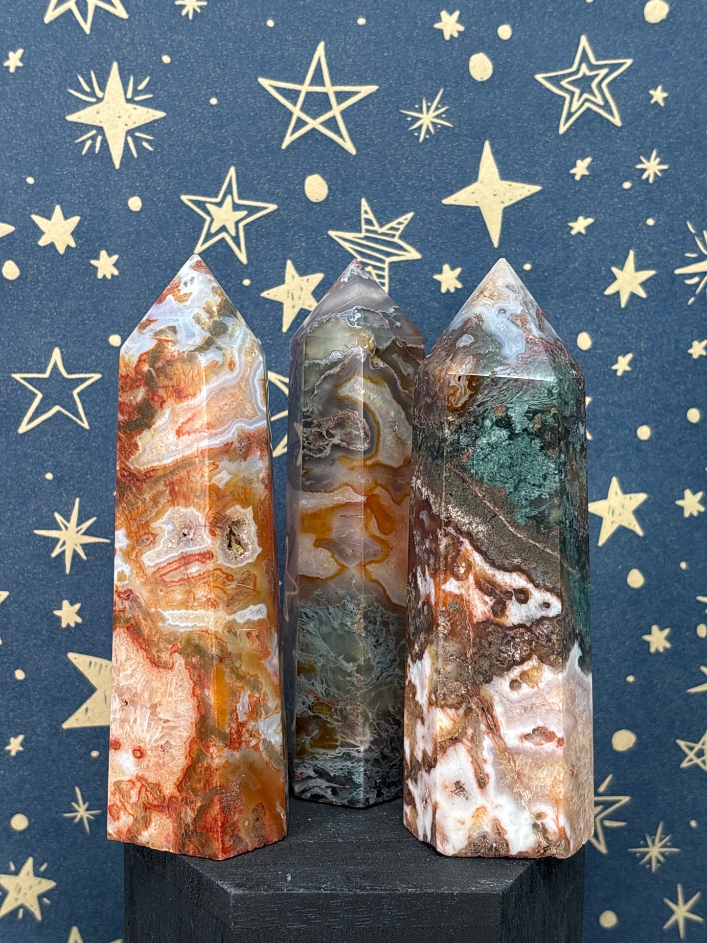Red Moss Agate Towers (Pick your own)