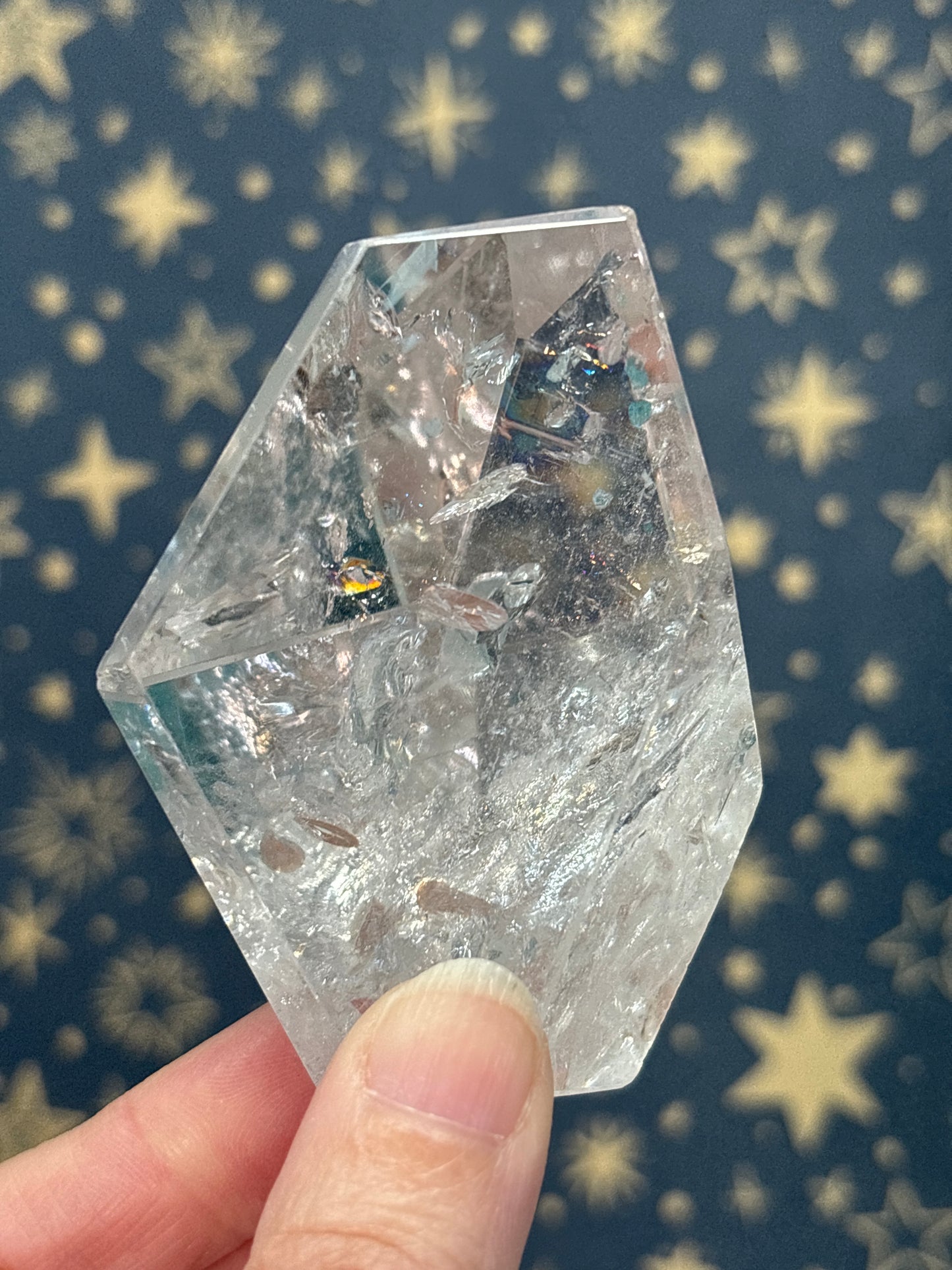 Clear/Smokey Quartz Freeforms E-H