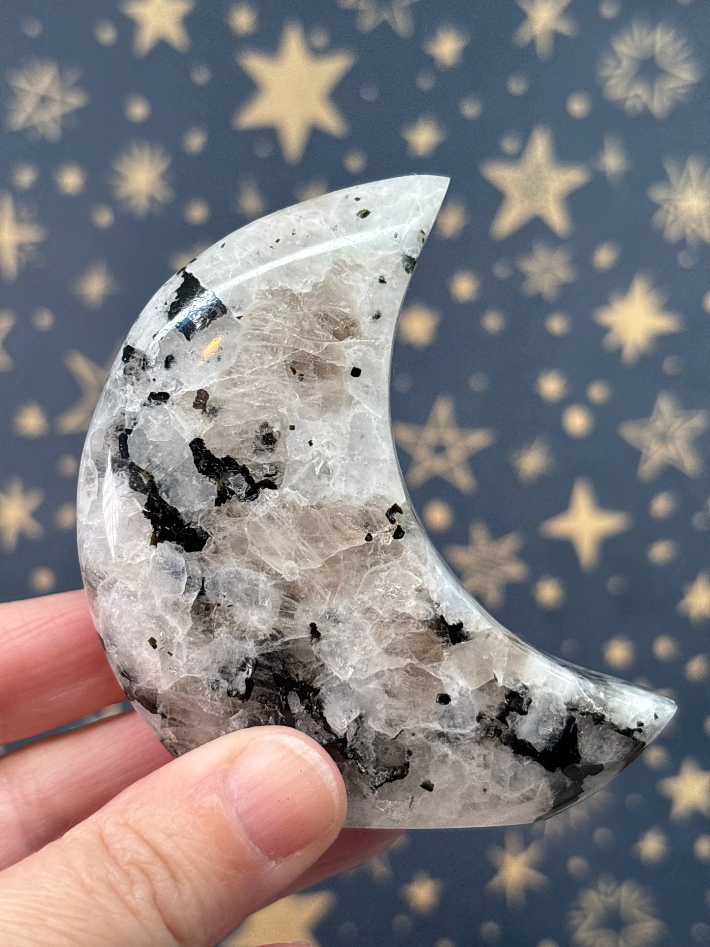 Rainbow Moonstone Standing Moons (Pick your own)