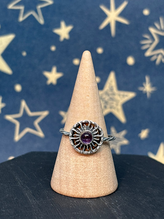 Amethyst Adjustable Ring