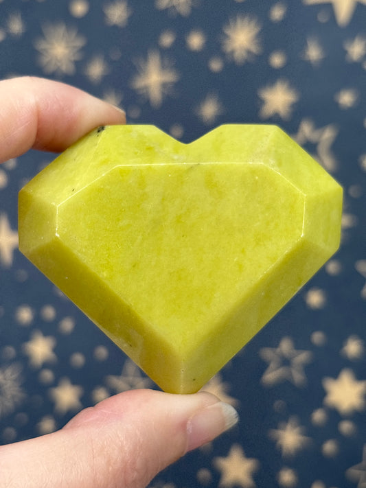 Serpentine Faceted Heart a