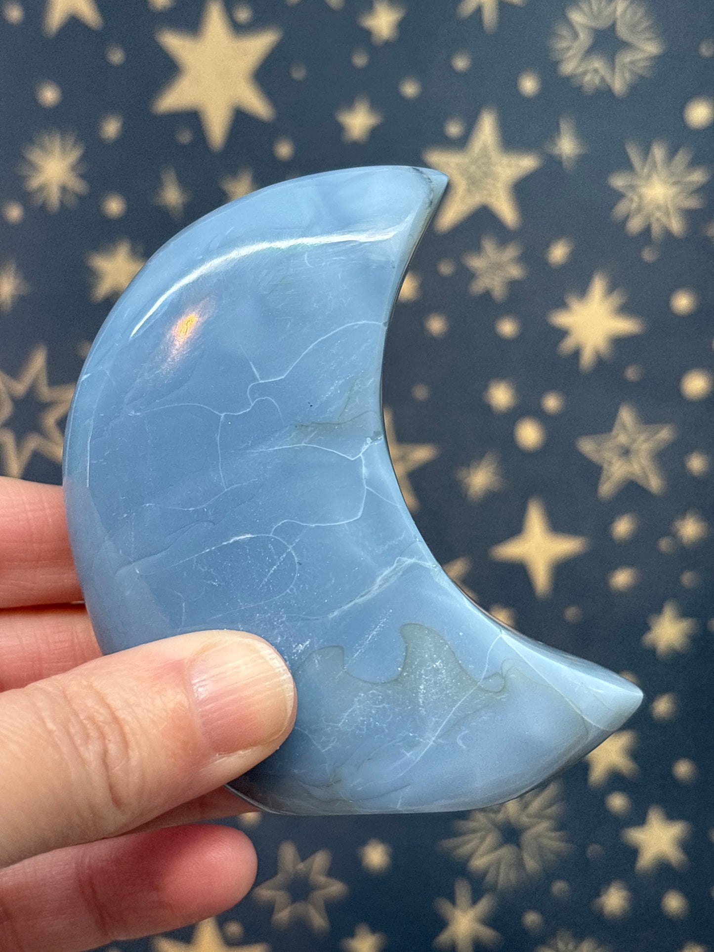 Blue Opal Standing Moons (Pick your own)