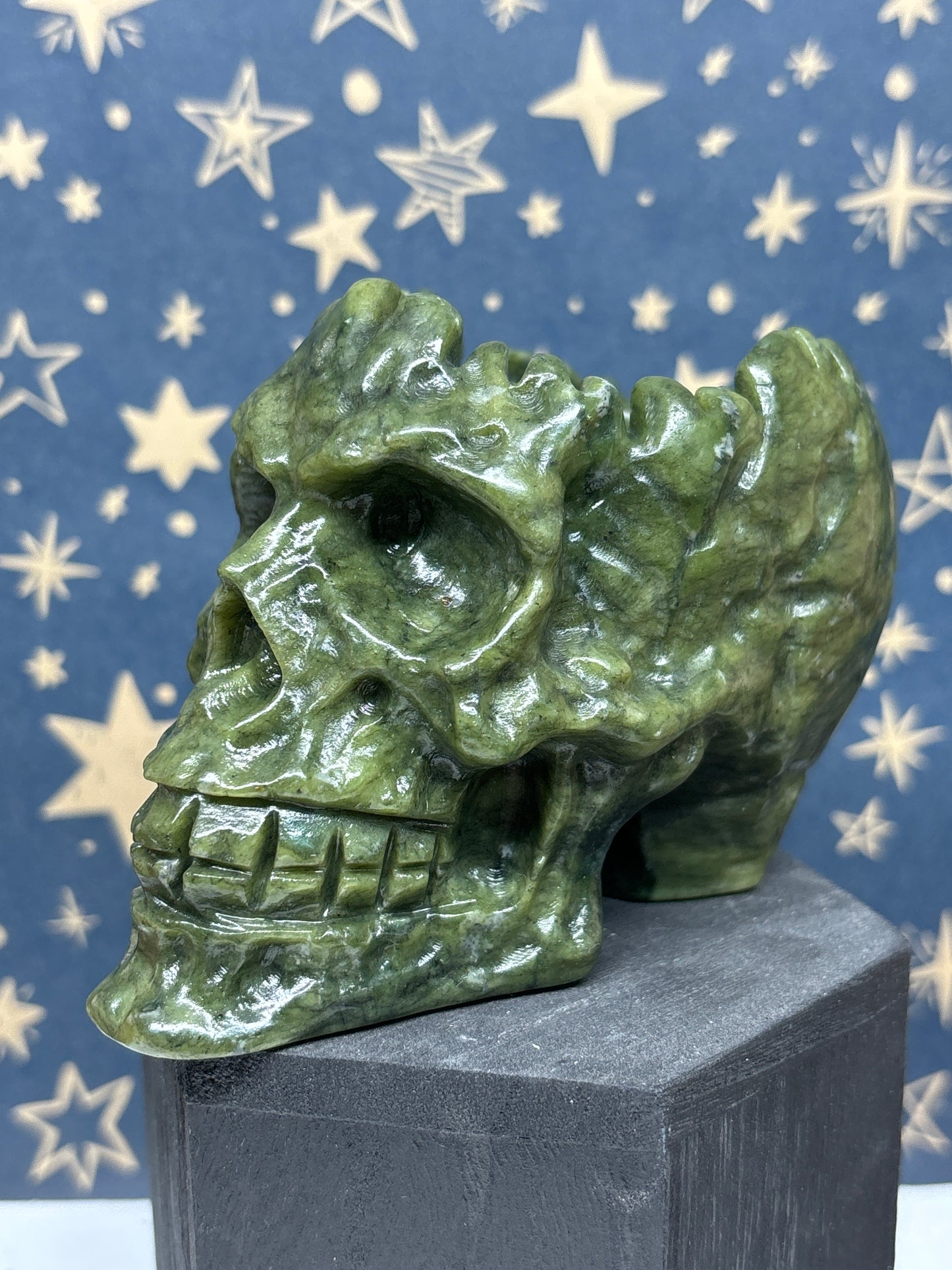 Green Jade Skull
