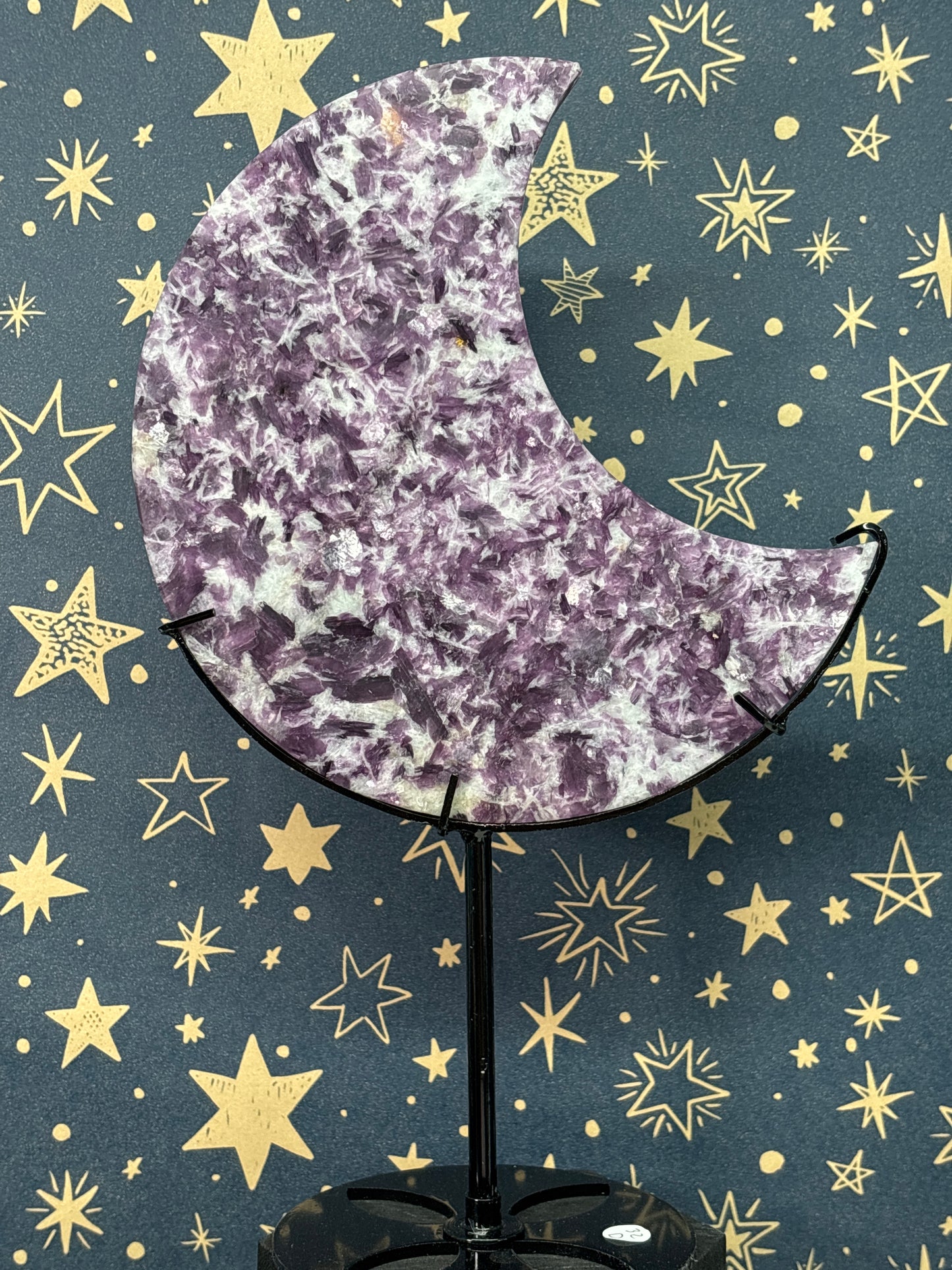 Purple Mica Moon on stand d