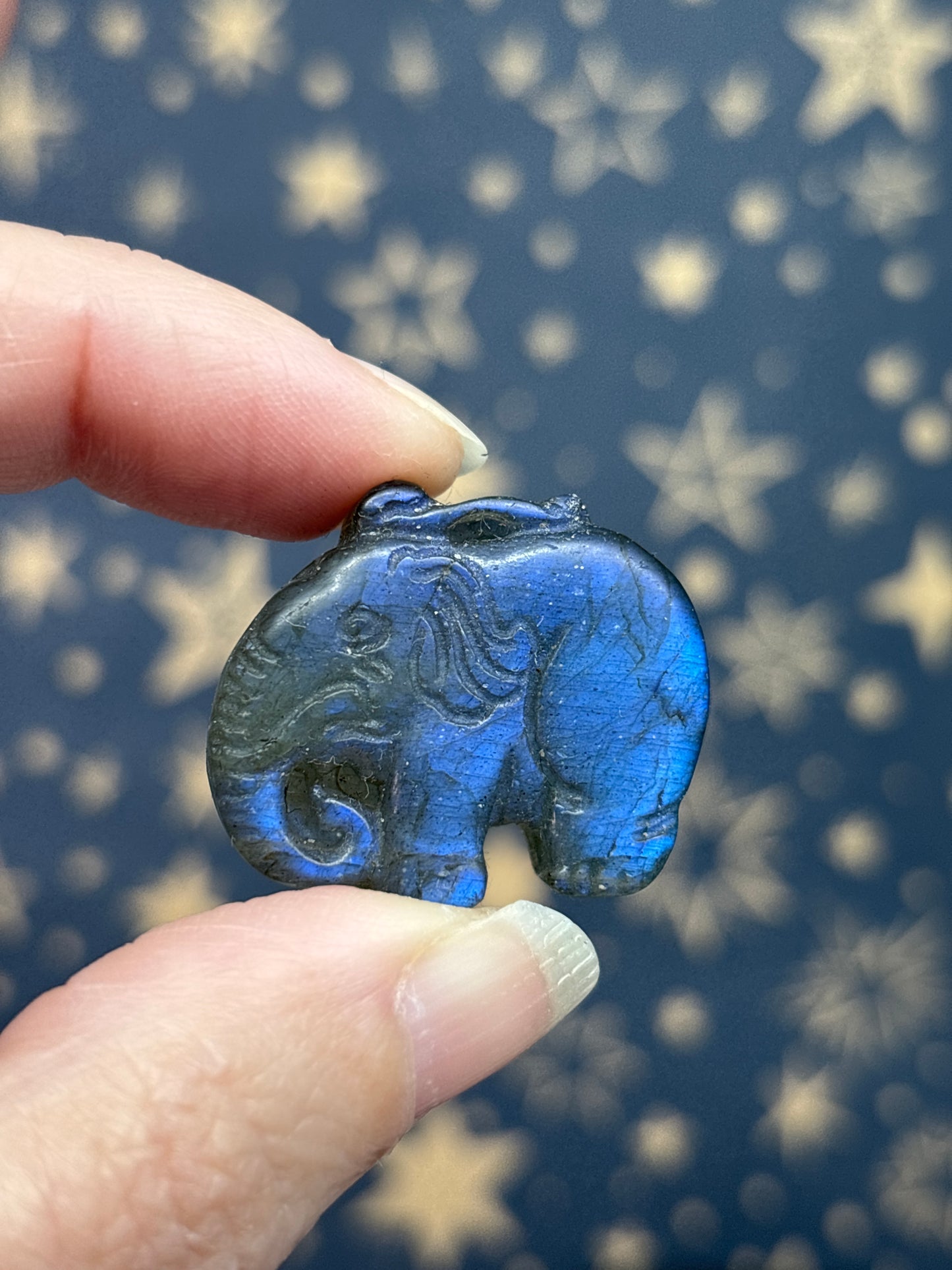 Small Labradorite Elephant