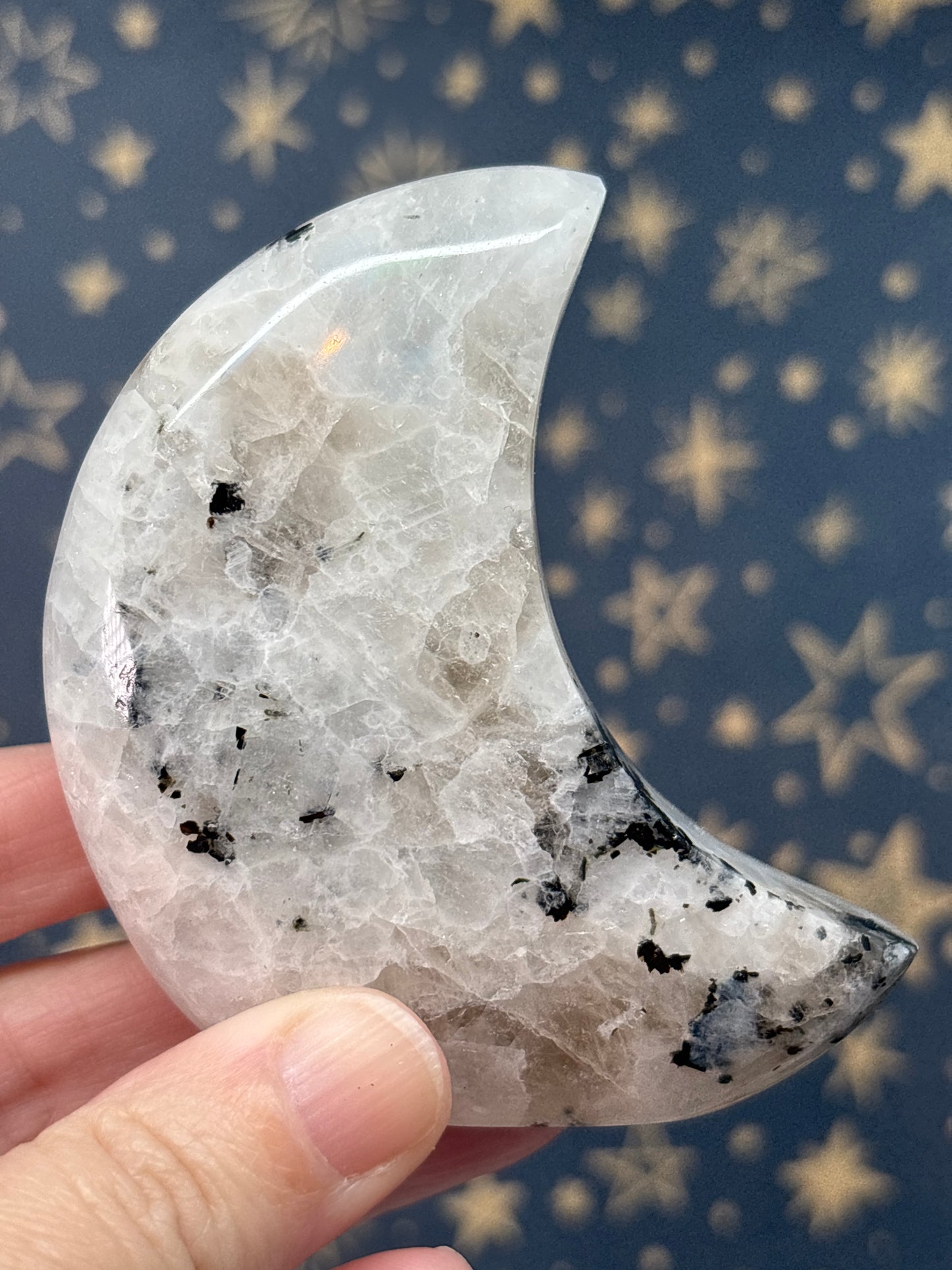 Rainbow Moonstone Standing Moons (Pick your own)