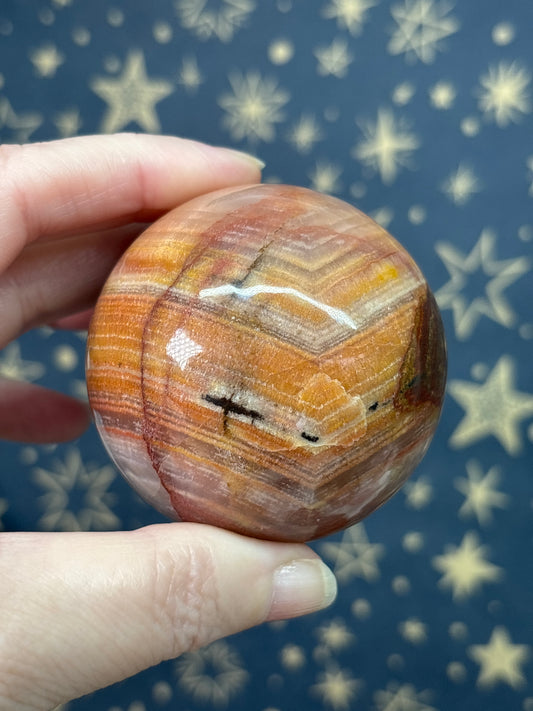 Peach Calcite Sphere a