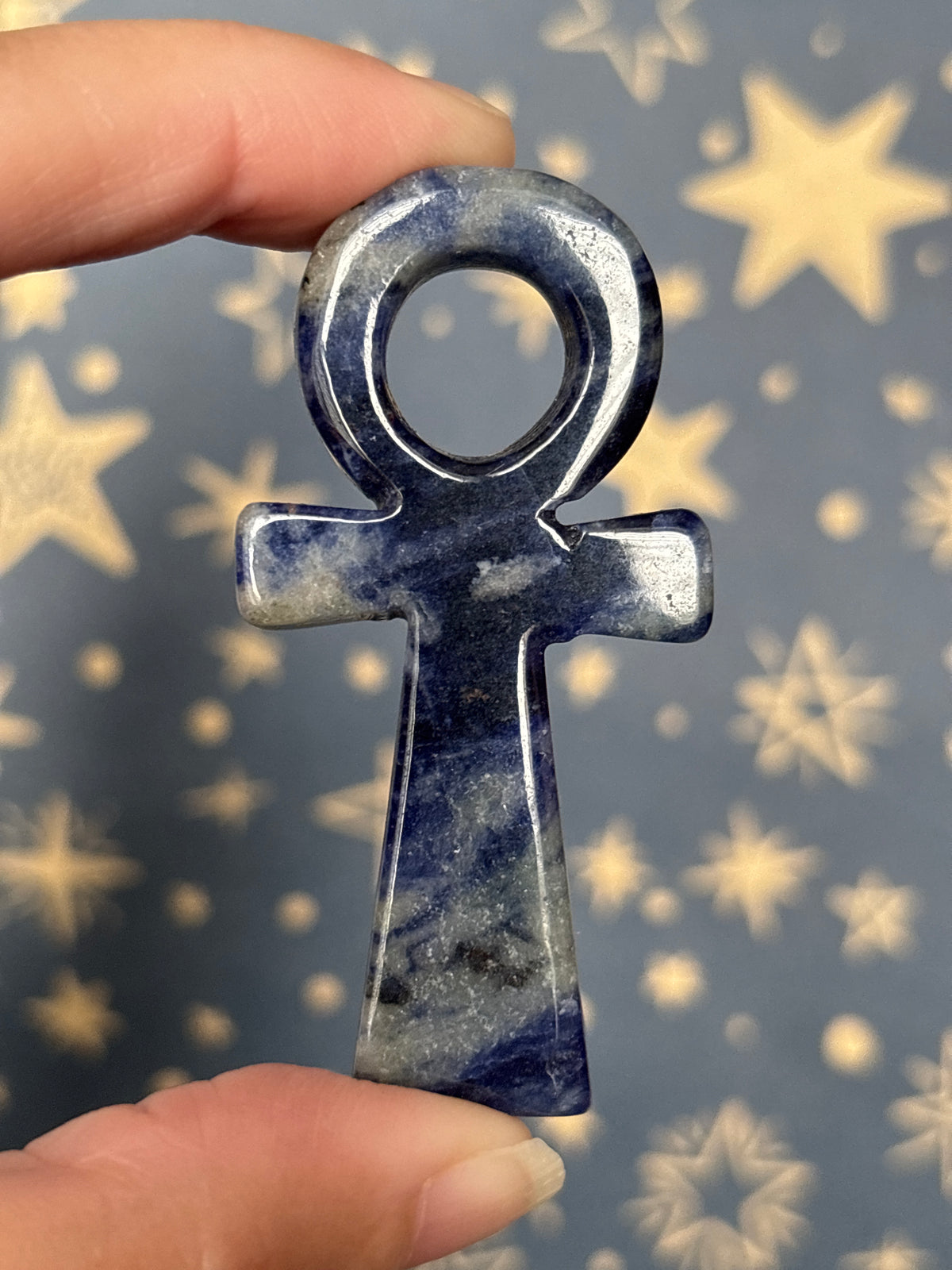 Sodalite Ankh