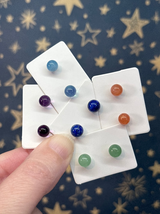 (Various) Crystal Stud Earrings 925 Silver