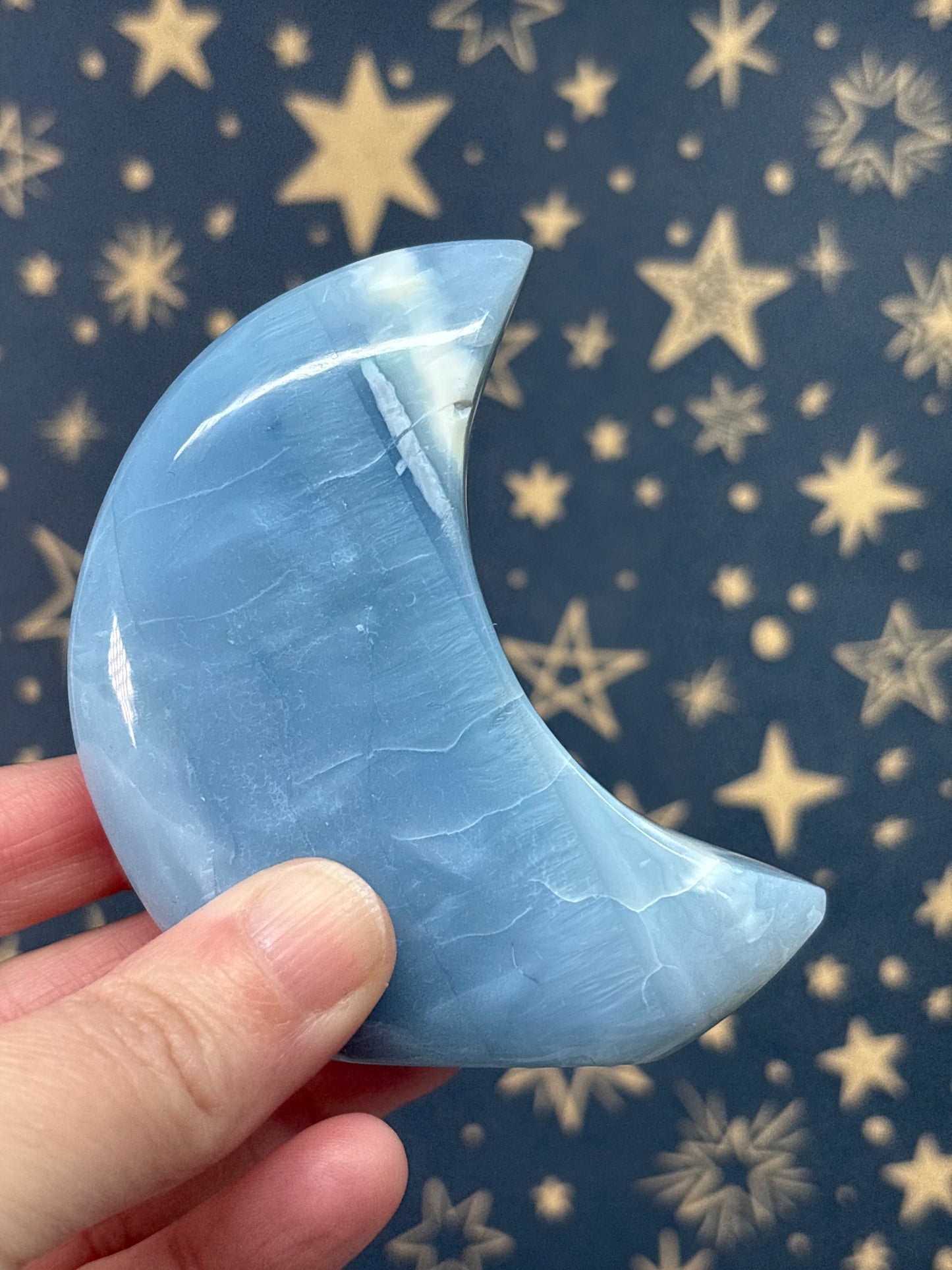 Blue Opal Standing Moons (Pick your own)