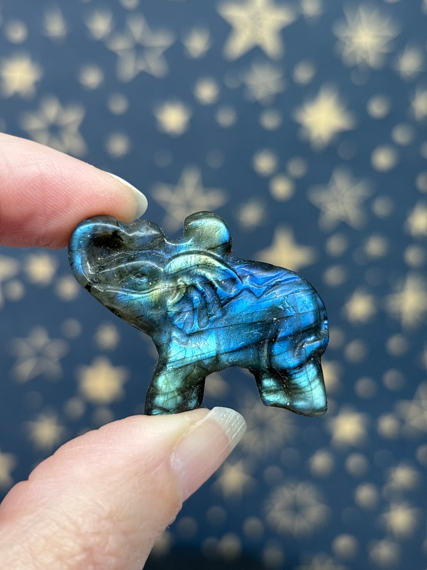 Small Labradorite Elephant
