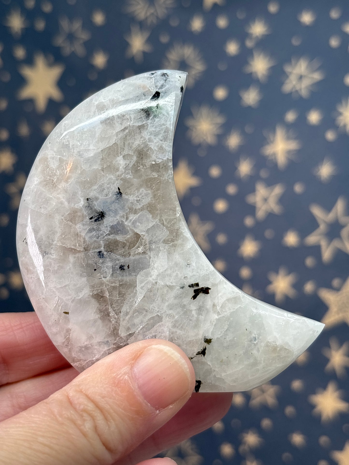 Rainbow Moonstone Standing Moons (Pick your own)