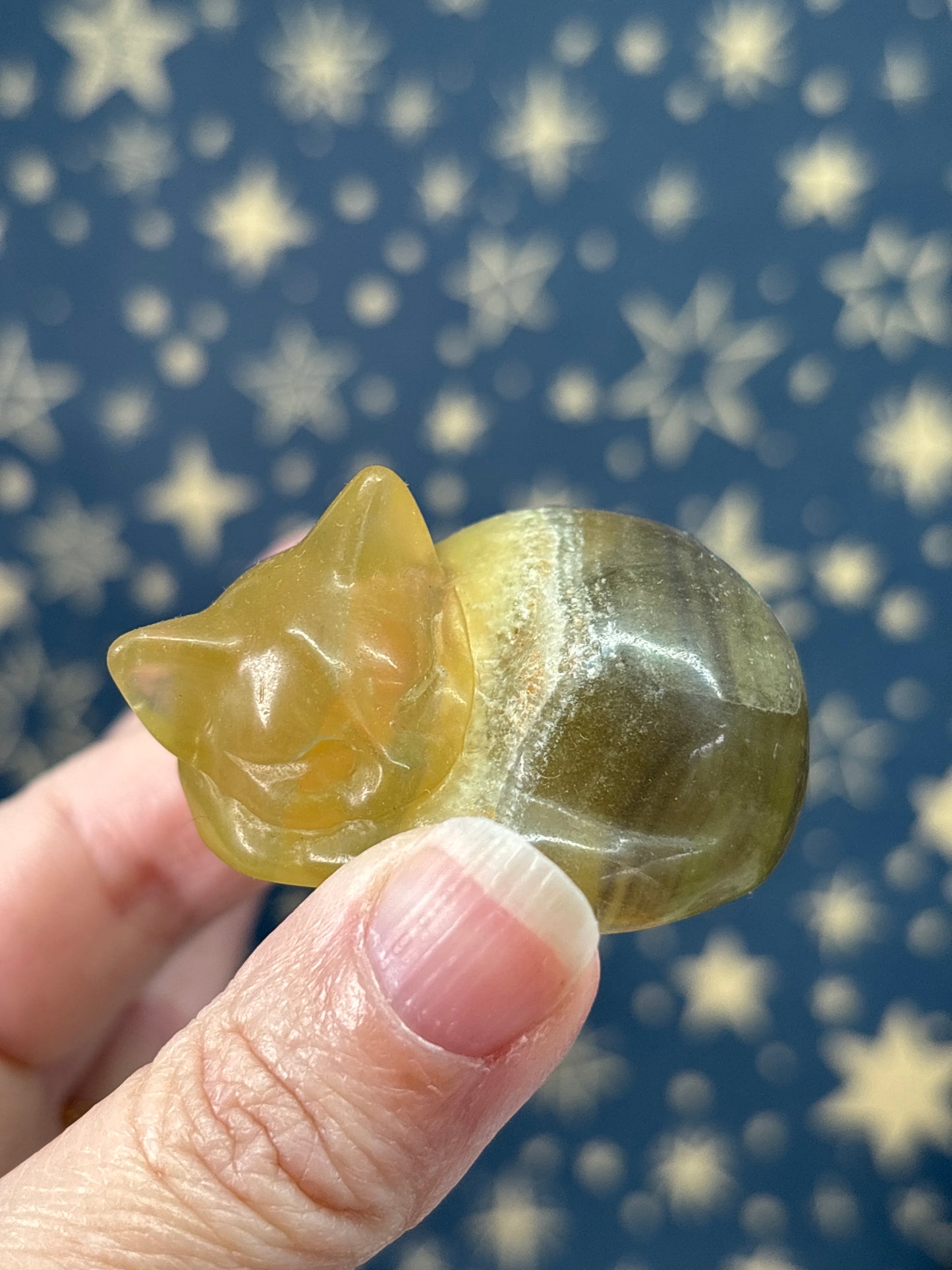 Yellow Flourite Cat
