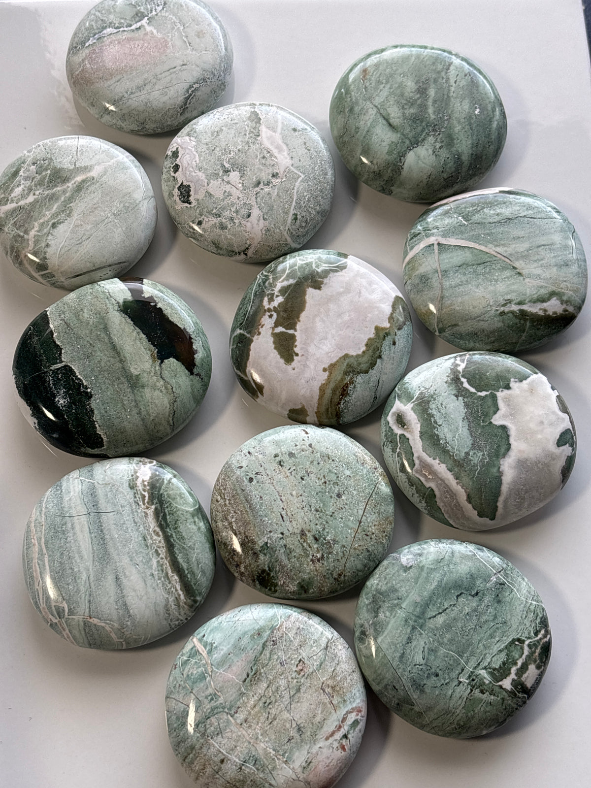 Green Sardonyx Flat Stone (Picked at random)