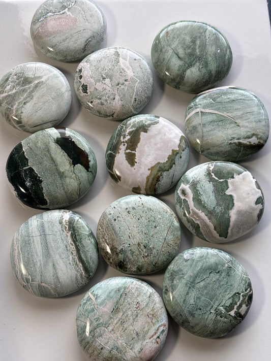 Green Sardonyx Flat Stone (Picked at random)