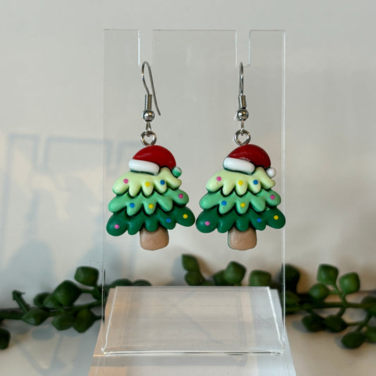 Christmas Tree Dangle Earrings
