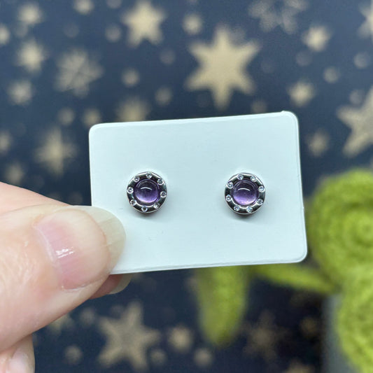 Amethyst Sterling Silver Studs