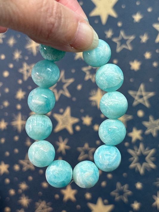 Chunky Smithsonite Bracelet 14mm