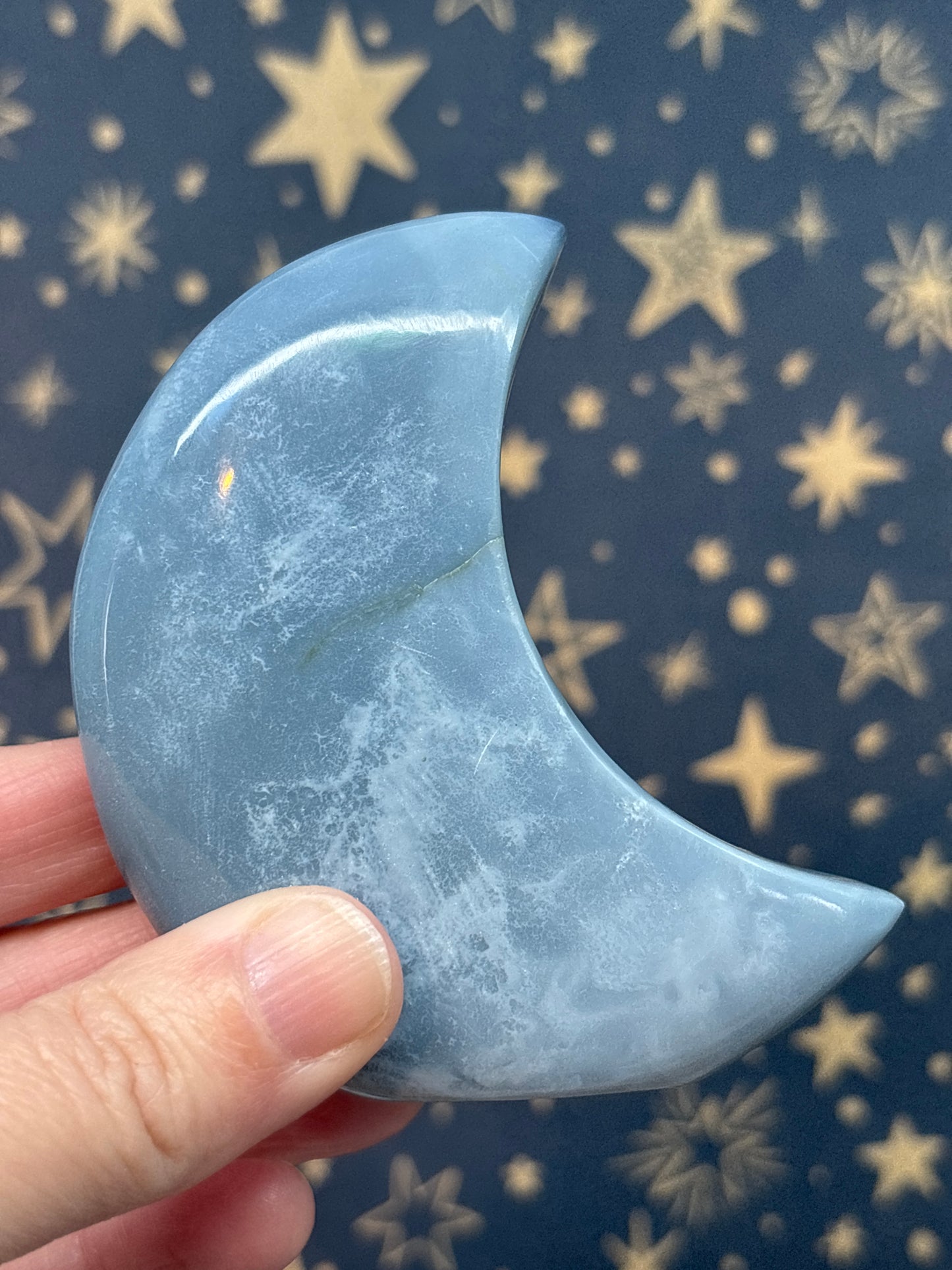 Blue Opal Standing Moons (Pick your own)