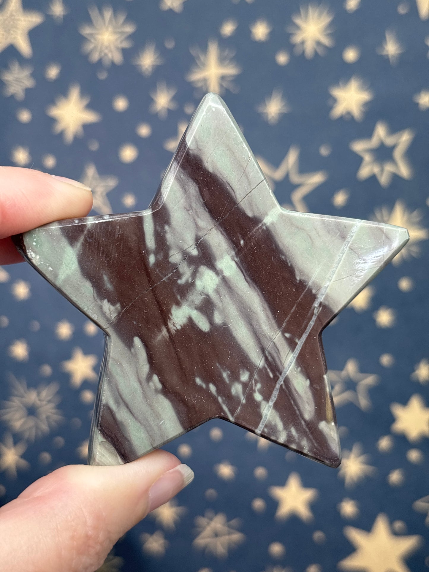 Liver Jasper Standing Star (Med)