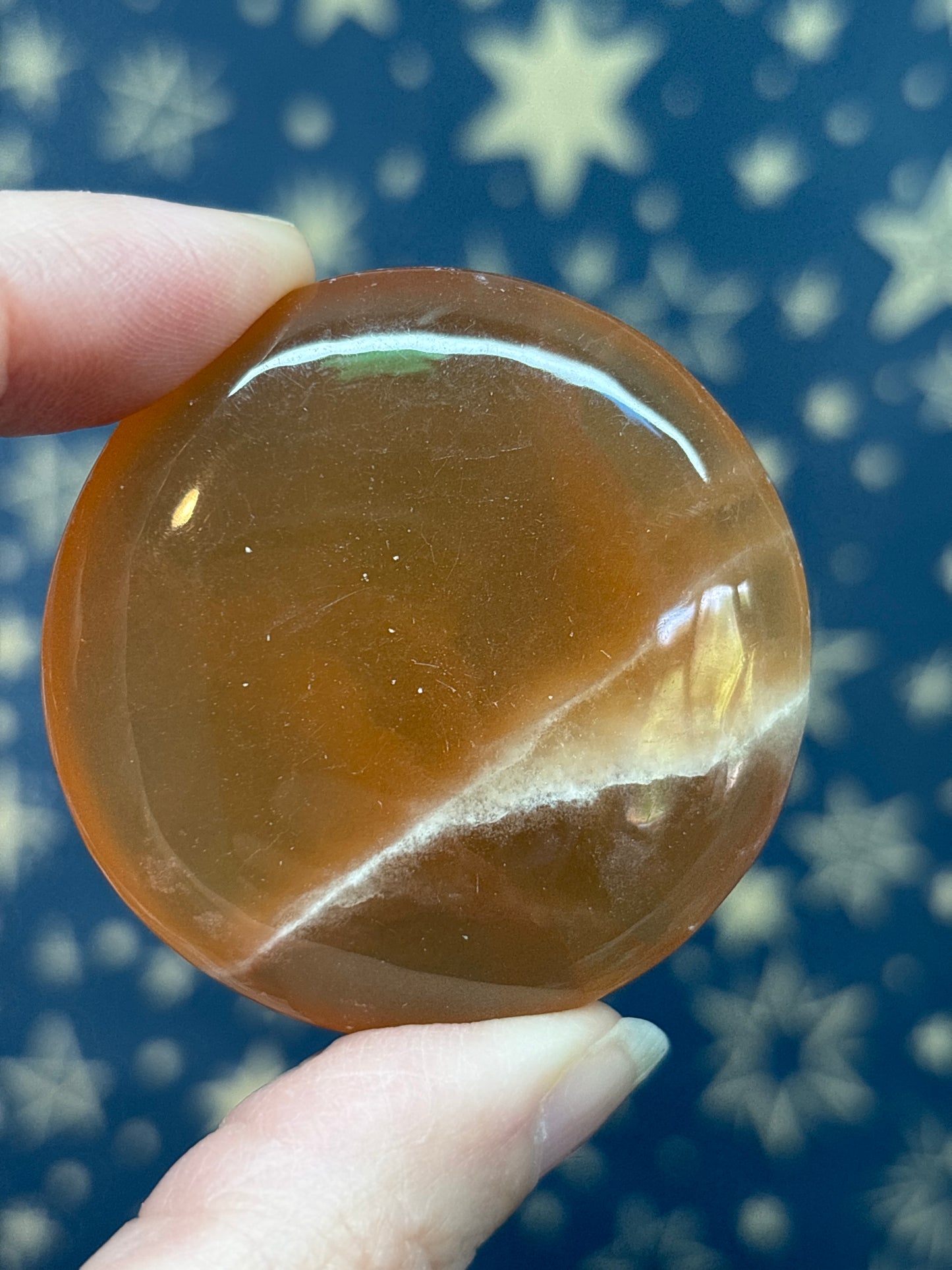 Honey Calcite Flat Stone